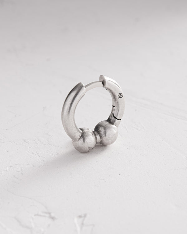 Silver hoop earring DUO