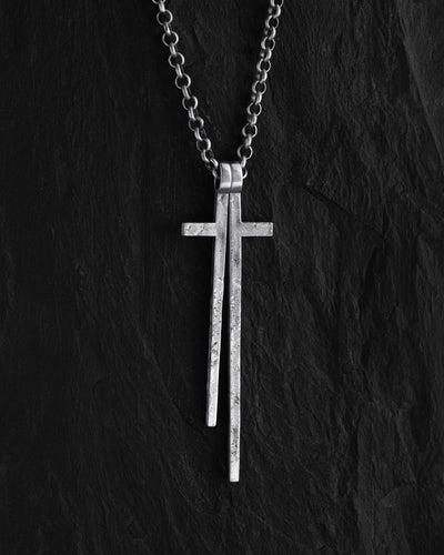 Silver cross INNER DUALITY with chain