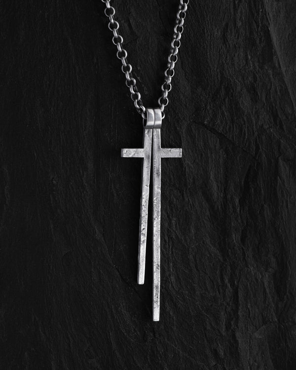 Silver cross INNER DUALITY with chain