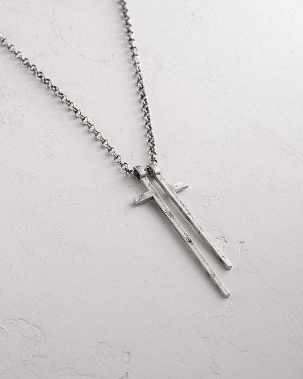 Silver cross INNER DUALITY with chain
