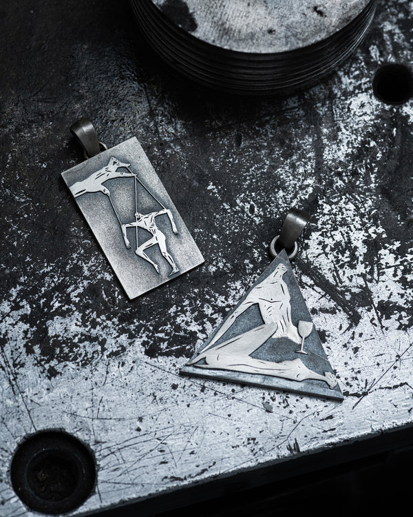 Silver pendant THE PUPPETEER