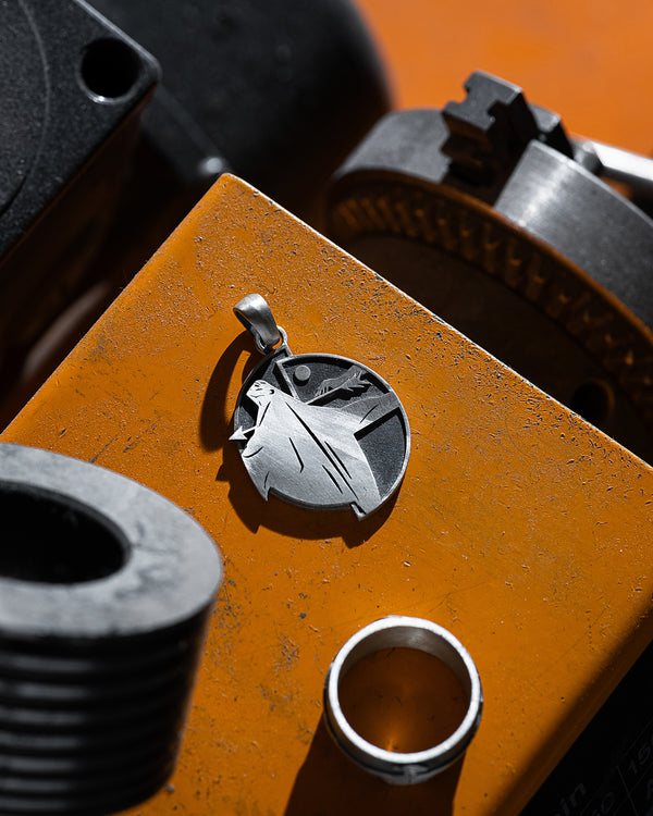 Silver pendant HUNTING FOR LIFE