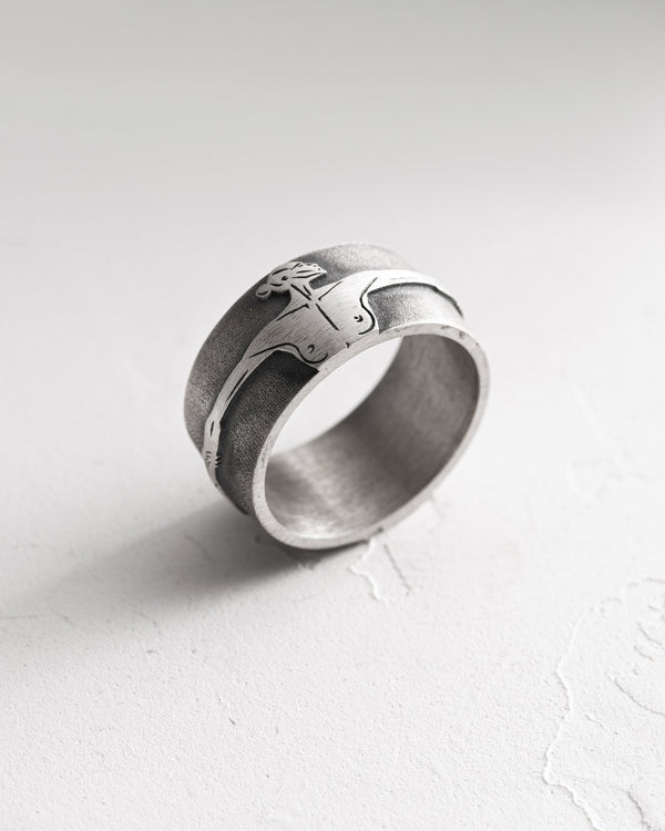 Silver ring EMBRACE