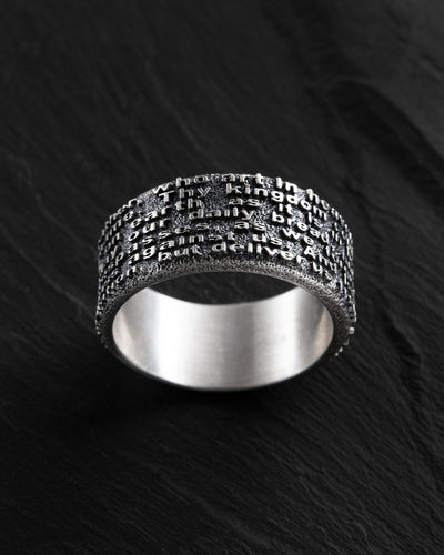 Silver ring PRAYER OUR FATHER