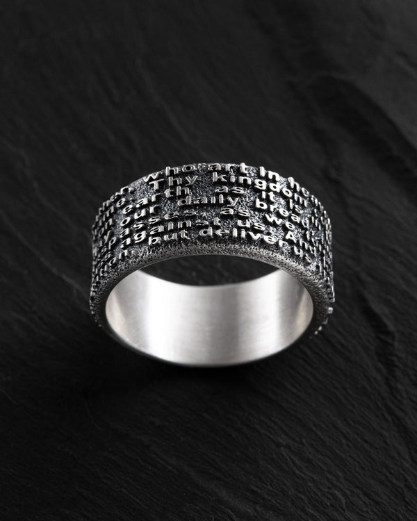 Silver ring PRAYER OUR FATHER