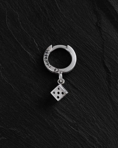 Silver single earring FORTUNA