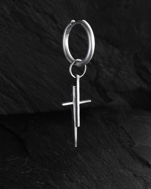 Silver single earring INNER DUALITY