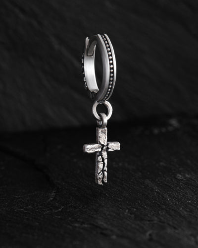 Silver single earring ENDURE