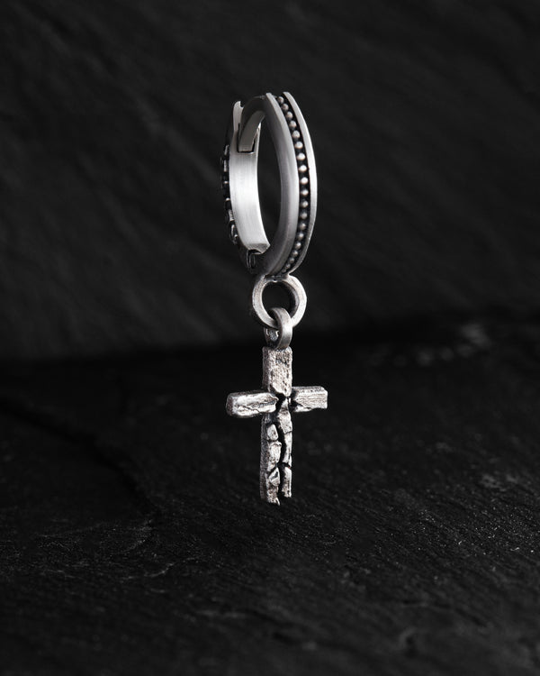 Silver single earring ENDURE