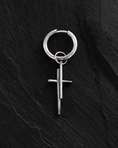 Silver single earring INNER DUALITY