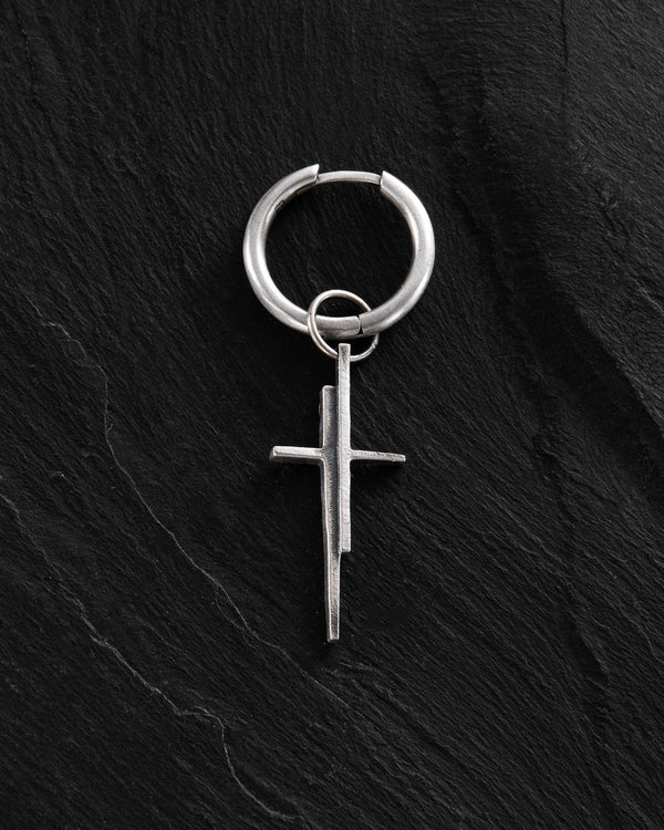 Silver single earring INNER DUALITY