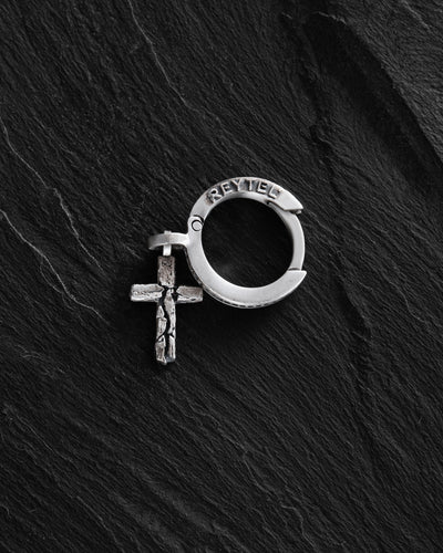 Silver single earring ENDURE
