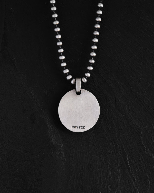 Silver pendant WINDROSE (inset of yellow gold 14k)