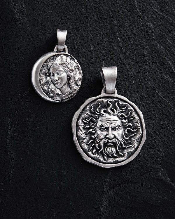 Silver pendant SUN