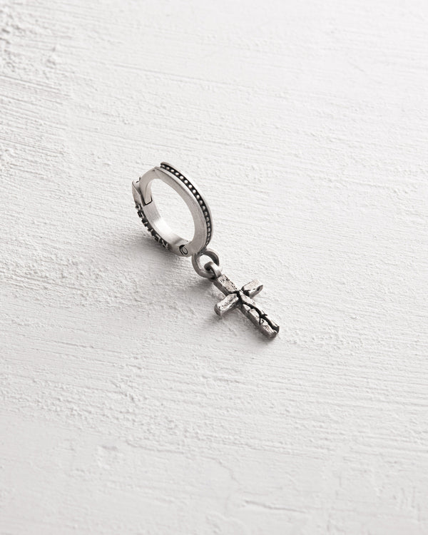 Silver single earring ENDURE