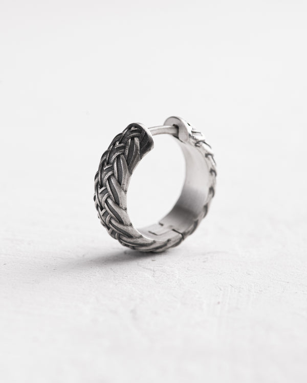 Silver hoop earring CELTIC KNOT
