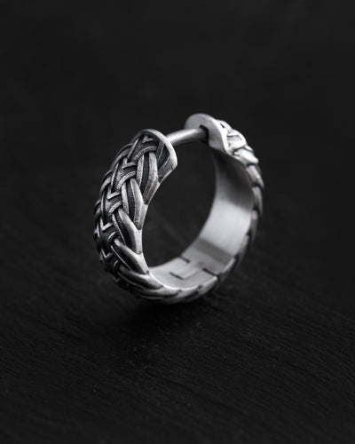 Silver hoop earring CELTIC KNOT