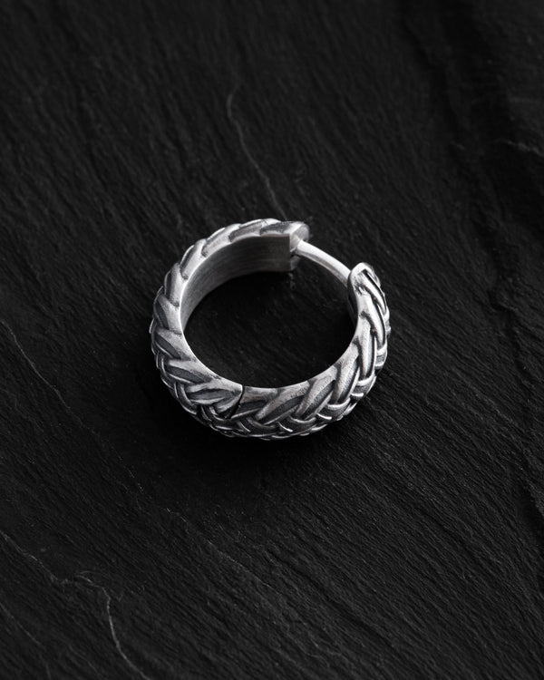 Silver hoop earring CELTIC KNOT — product view 3