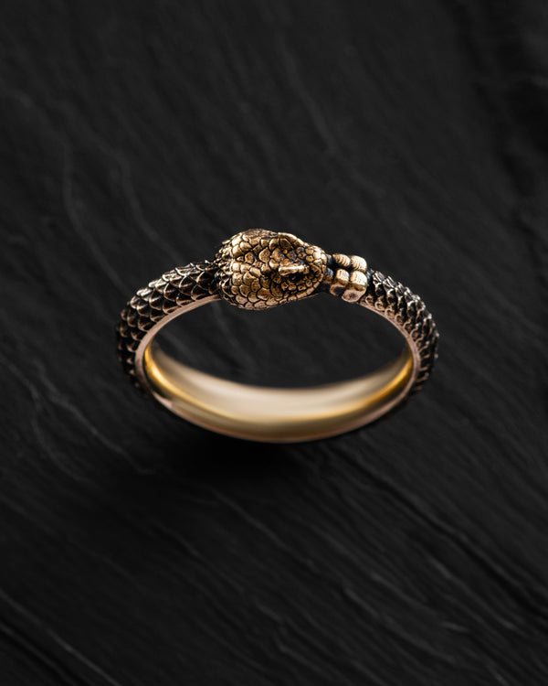 Ring OUROBOROS (14k yellow gold)