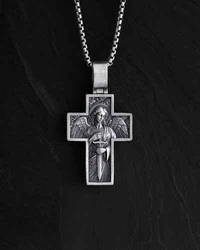 Silver cross ARCHANGEL MICHAEL
