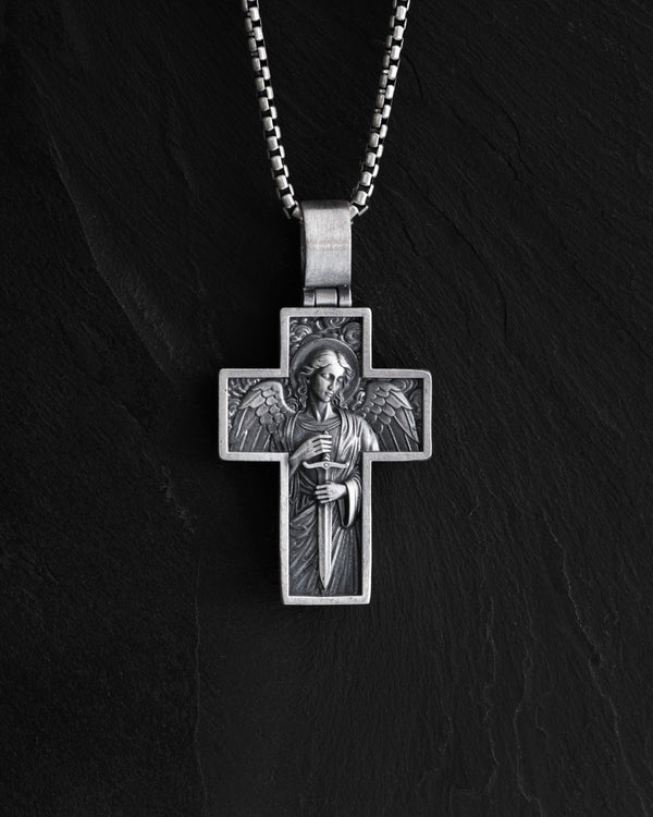 Silver cross ARCHANGEL MICHAEL — nuotrauka 1