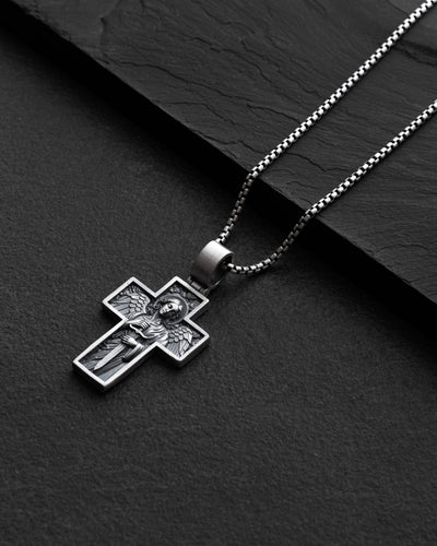 Silver cross ARCHANGEL MICHAEL