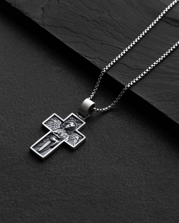 Silver cross ARCHANGEL MICHAEL — nuotrauka 2
