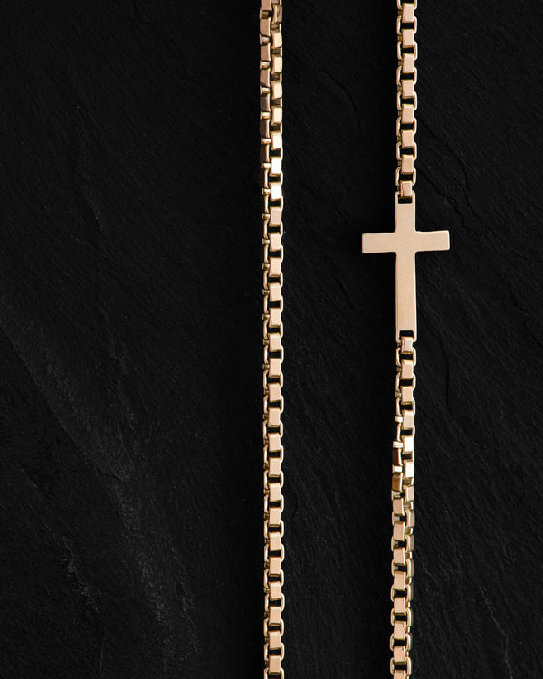 Chain CROSS (14k yellow gold)