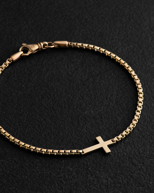 Bracelet CROSS (14k yellow gold)