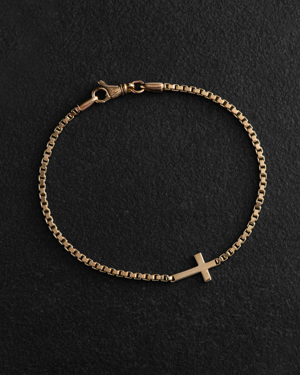 Bracelet CROSS (14k yellow gold)
