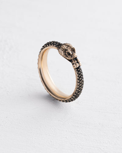 Ring OUROBOROS (14k yellow gold)