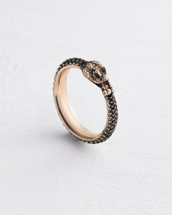 Ring OUROBOROS (14k yellow gold)