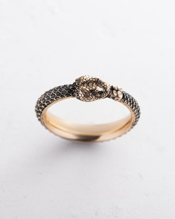 Ring OUROBOROS (14k yellow gold)