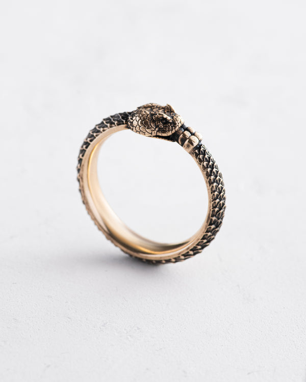 Ring OUROBOROS (14k yellow gold)