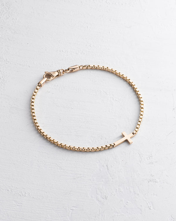 Bracelet CROSS (14k yellow gold)
