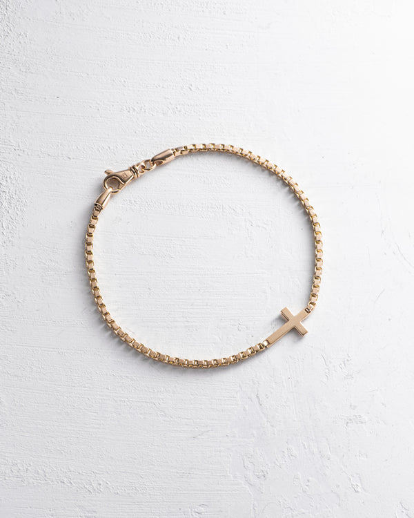 Bracelet CROSS (14k yellow gold)