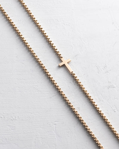 Chain CROSS (14k yellow gold)