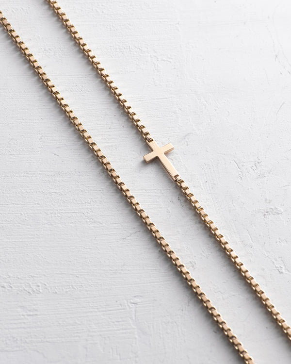 Chain CROSS (14k yellow gold)