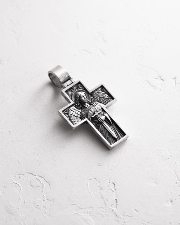 Silver cross ARCHANGEL MICHAEL — nuotrauka 4