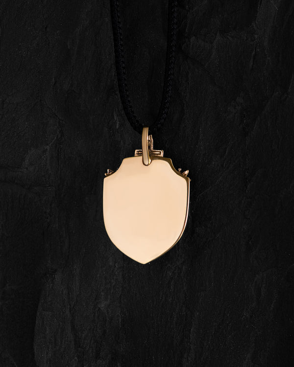 Pendant ARCHANGEL MICHAEL (14k yellow gold, onyx)