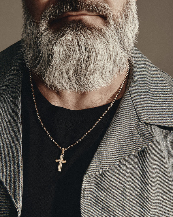 Cross SANDHED (14k yellow gold)