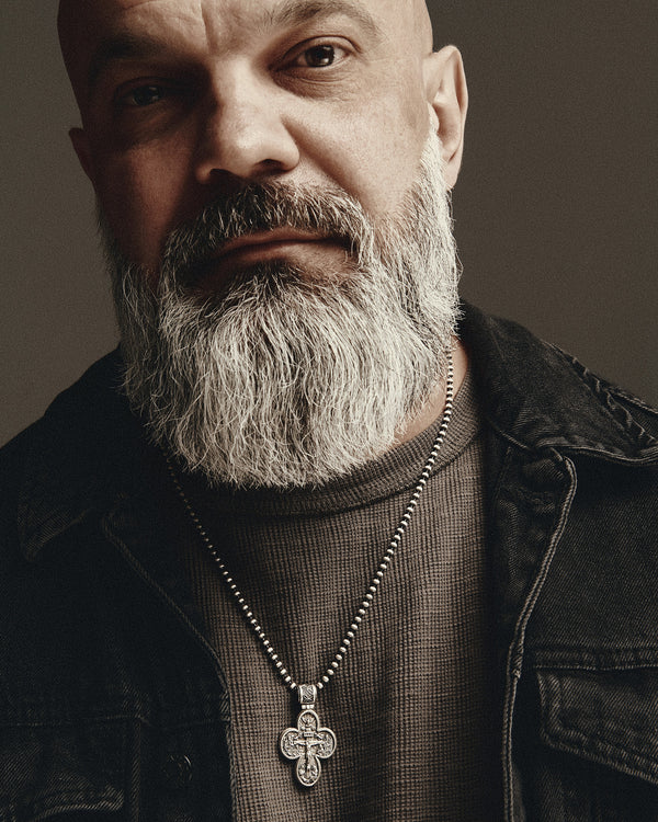 Silver cross MESSIAH. I.N.R.I.