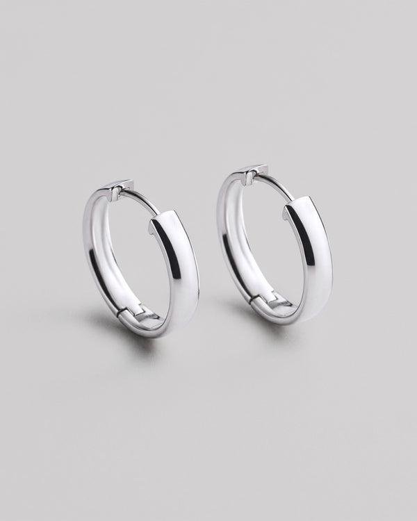 Silver hoop earrings THE CLASSIC M
