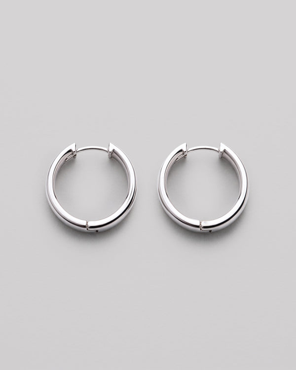 Silver hoop earrings THE CLASSIC M