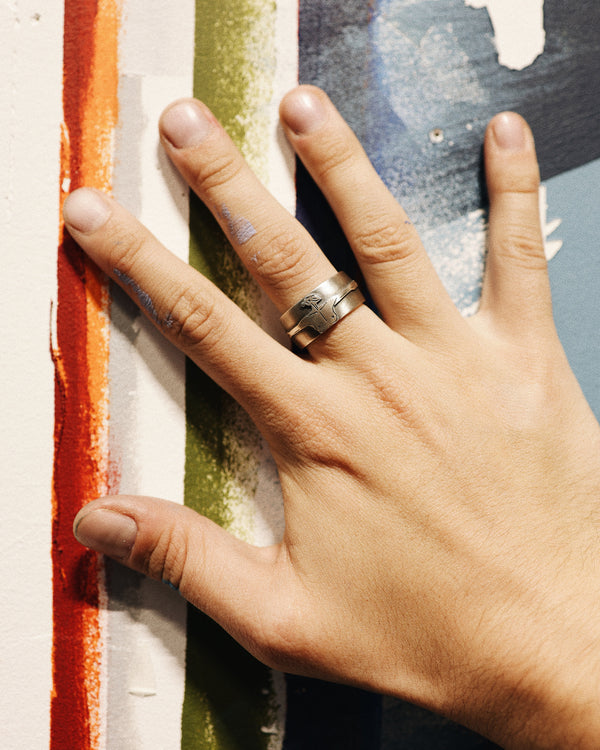 Silver ring EMBRACE