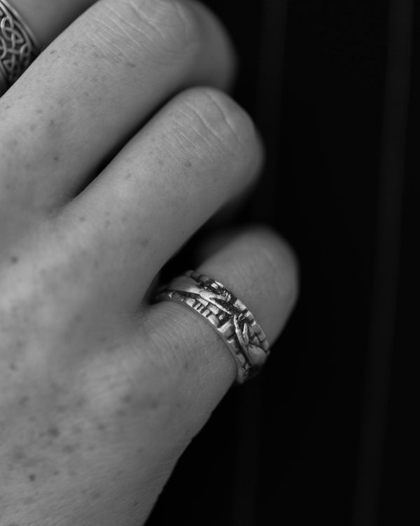 Anello in argento LA CREAZIONE DI ADAMO - Michelangelo