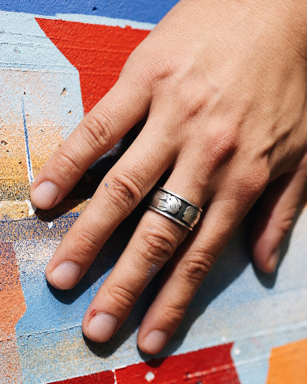 Silver ring ONE FORM — ANOTHER REALITY