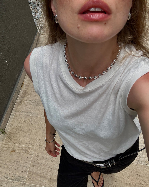 Silver necklace BUBBLE