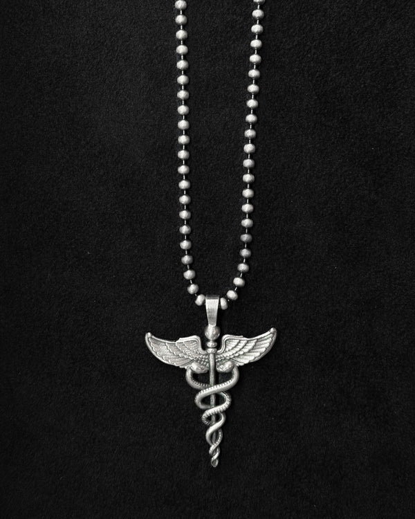 Silver pendant CADUCEUS