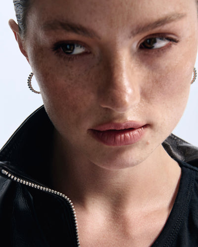 Silver hoop earrings RHYTHM